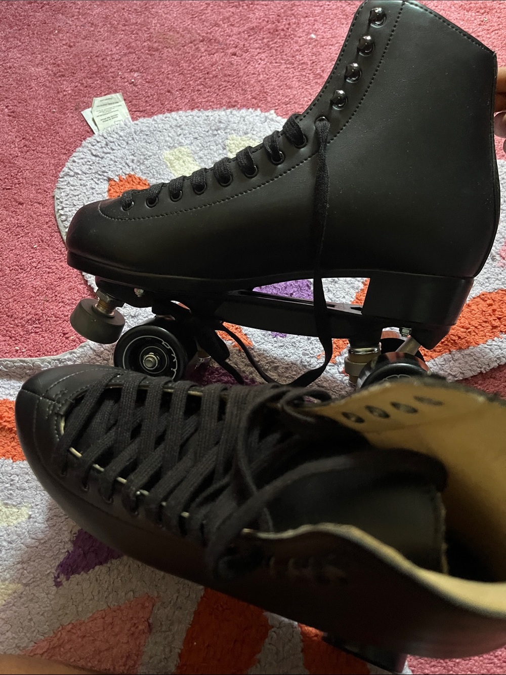 All-Black High-Top Quad Roller Skates